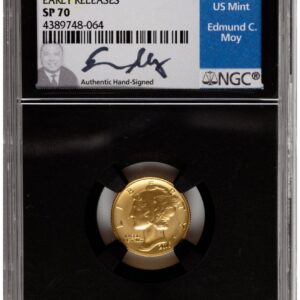 2016-W Modern Bullion Coins (2016-W 10C Mercury Dime 100th Anniversary Gold Centennial ER Ed Moy Blk Core)
