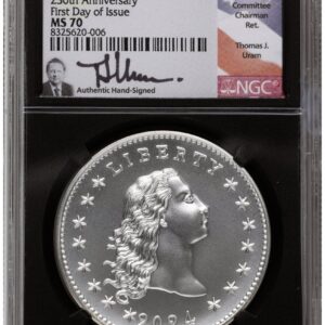 2024 Modern Bullion Coins (2024-(P) Silver 230th Anniversary Flowing Hair Medal FDI Thomas Uram Blk Core)