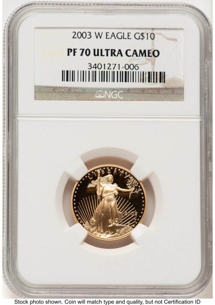 2003-W Modern Bullion Coins (2003-W Proof Gold Eagle 1/4 oz Brown Label)