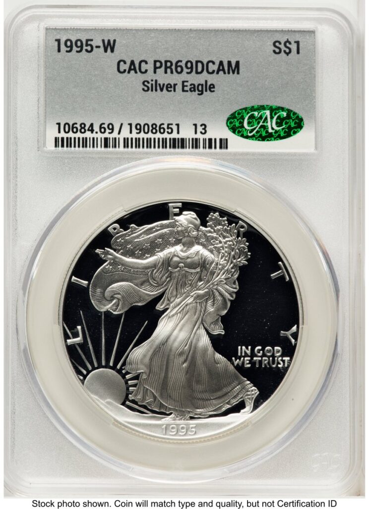 1995-W Modern Bullion Coins (1995-W Proof Silver Eagle 1 oz Silver Label)