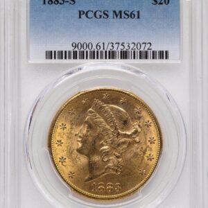 1883-S Liberty Double Eagles (1883-S $20 Blue Gradient)
