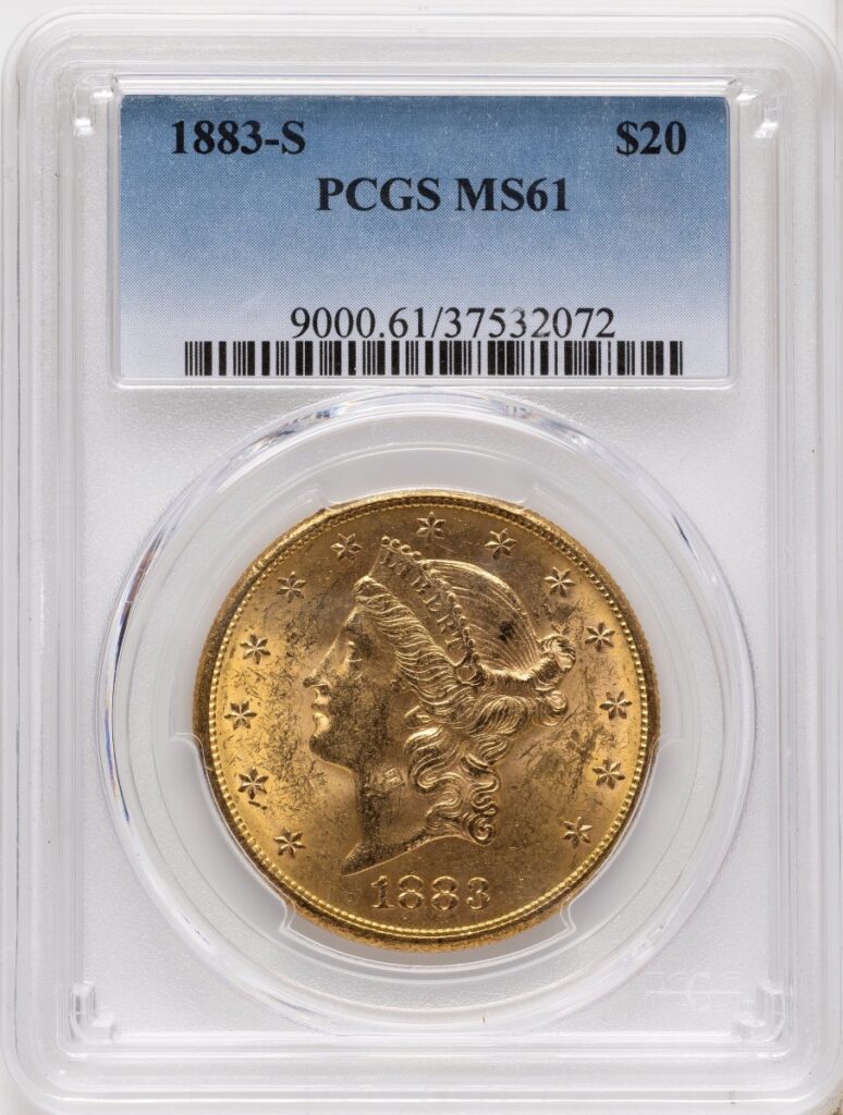 1883-S Liberty Double Eagles (1883-S $20 Blue Gradient)