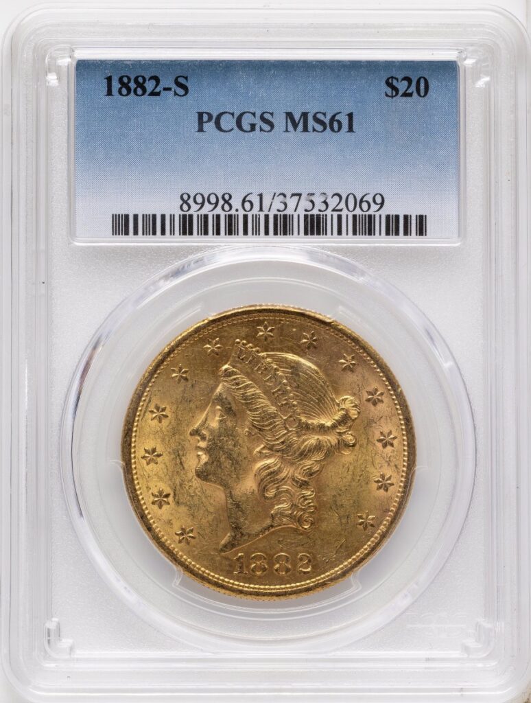 1882-S Liberty Double Eagles (1882-S $20 Blue Gradient)