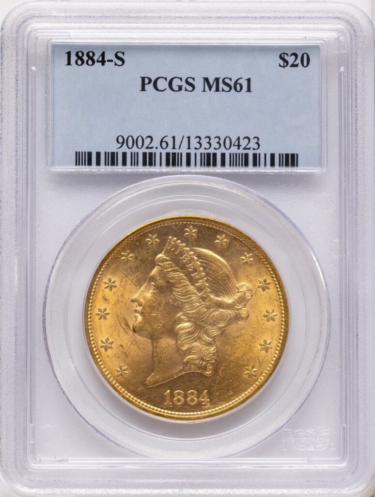 1884-S Liberty Double Eagles (1884-S $20 Blue Gradient)