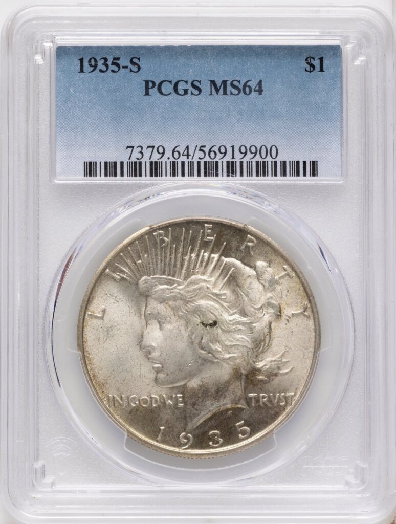 1935-S Peace Dollars (1935-S S$1)