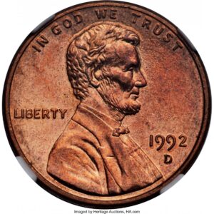1992-D Lincoln Cents (1992-D 1C FS-901, MS, RD)