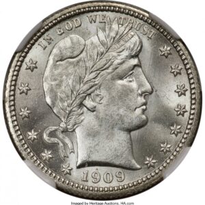 1909 Barber Quarters (1909 25C)