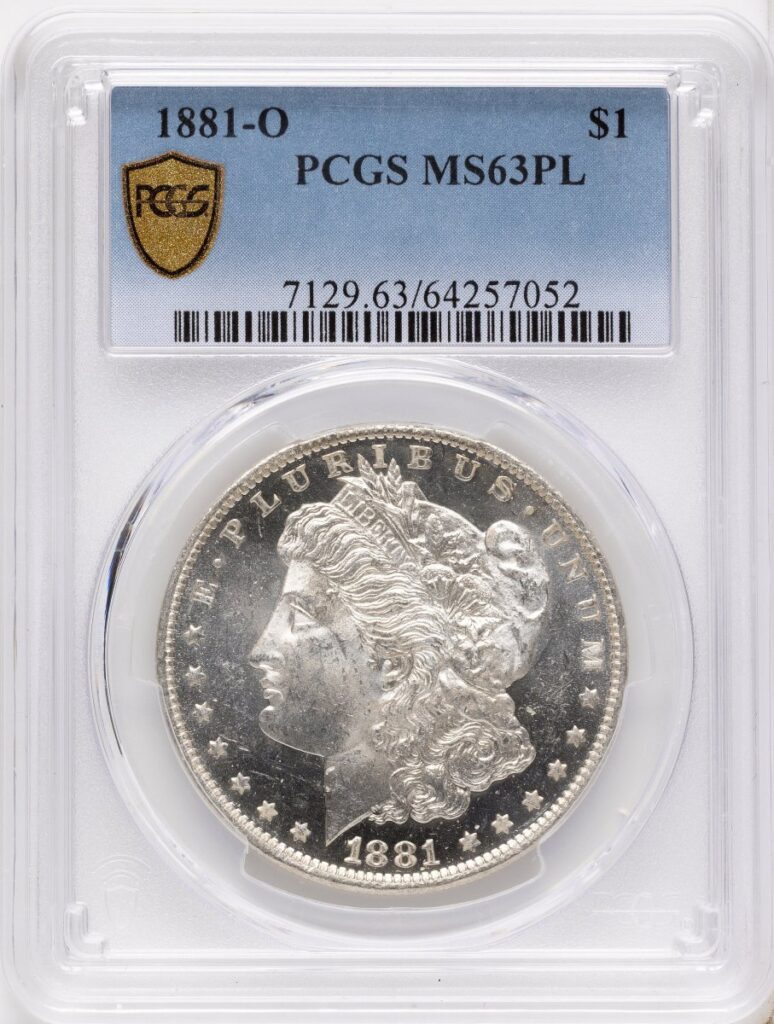 1881-O Morgan Dollars (1881-O S$1, PL PCGS Secure)