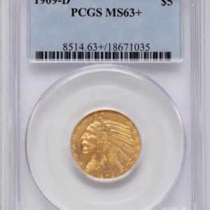 1909-D Indian Half Eagles (1909-D $5 PCGS Plus)