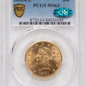 1891-CC Liberty Eagles (1891-CC $10 CAC PCGS Secure)