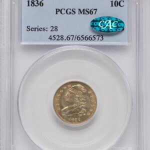 1836 Bust Dimes (1836 10C CAC)
