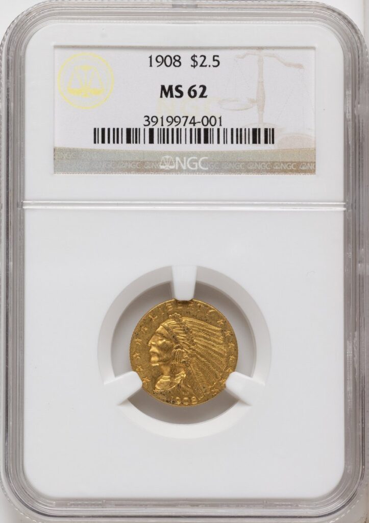 1908 Indian Quarter Eagles (1908 $2 1/2)