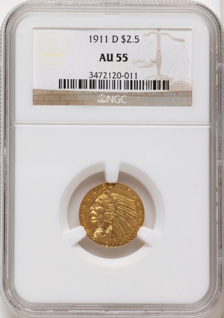 1911-D Indian Quarter Eagles (1911-D $2 1/2)