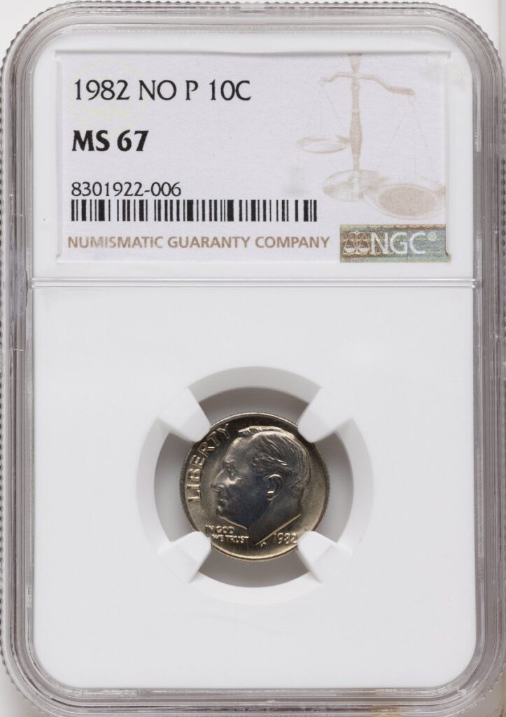 1982 Roosevelt Dimes (1982 10C NO P)