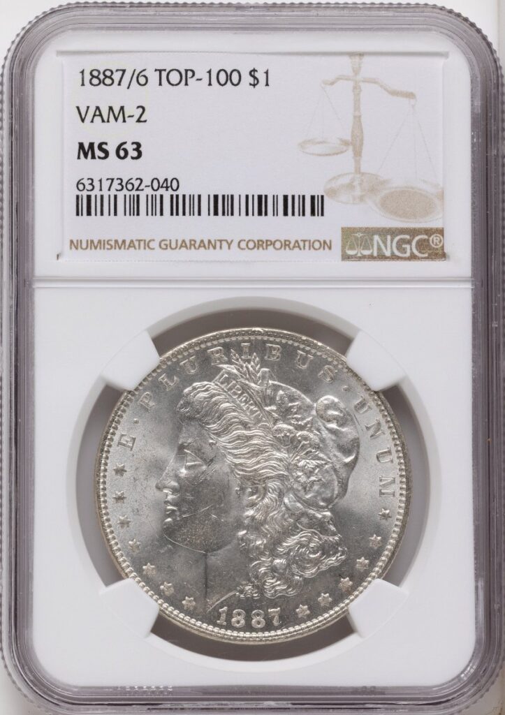 1887/6 Morgan Dollars (1887/6 $1 VAM-2, MS)