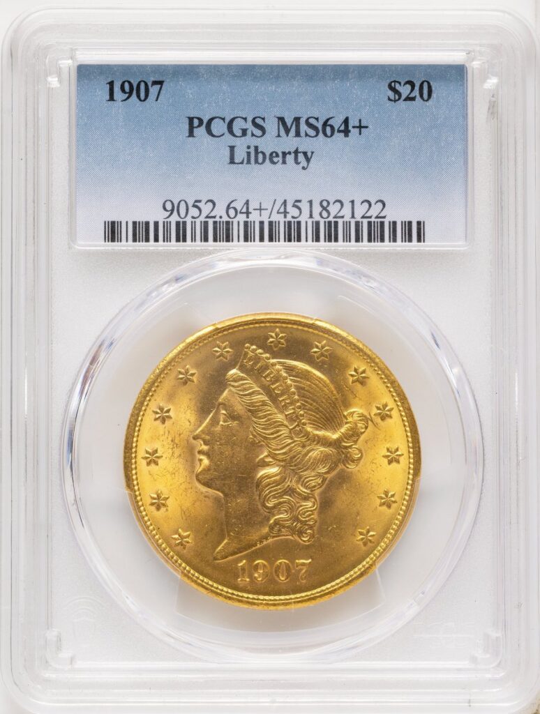 1907 Liberty Double Eagles (1907 $20 Liberty, MS PCGS Plus)