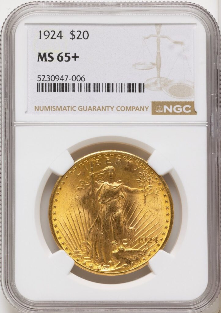 1924 Saint-Gaudens Double Eagles (1924 $20 Saint NGC Plus)