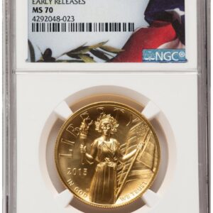 2015-W Modern Bullion Coins (2015-W G$100 American Liberty High Relief ER Bunting Flag)