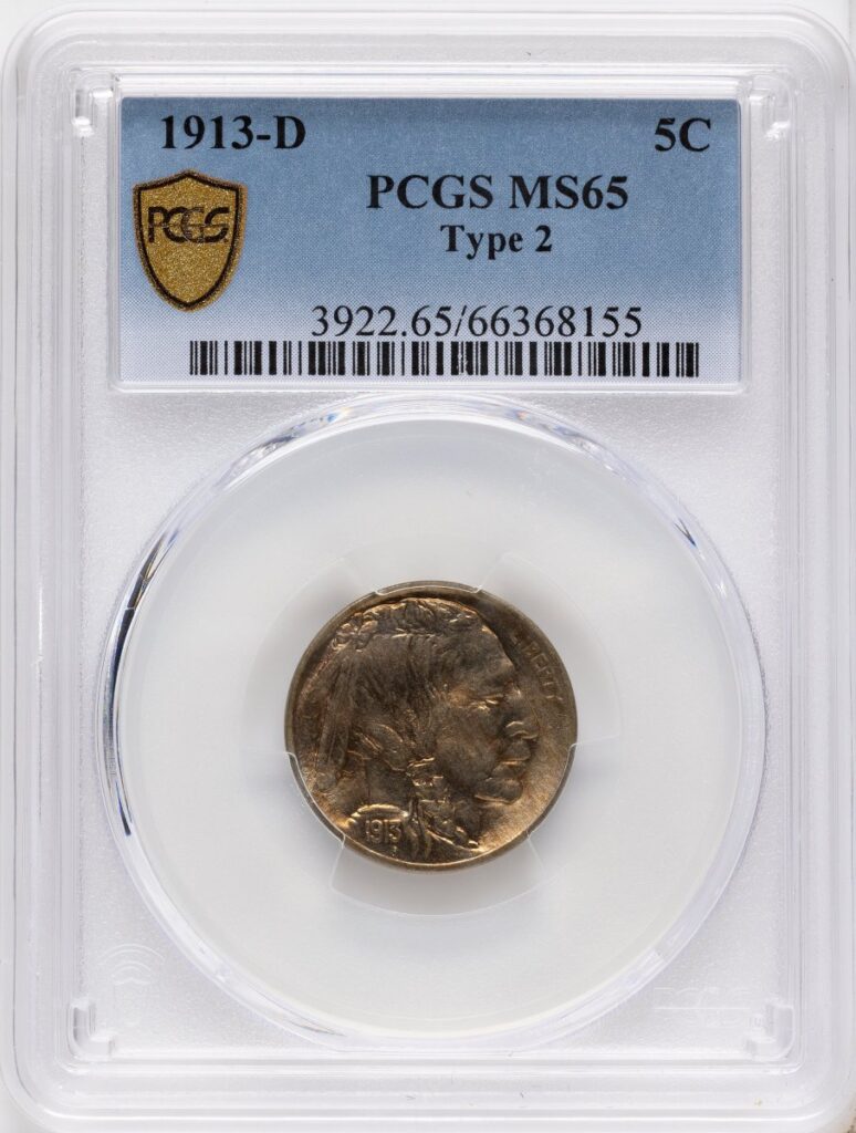1913-D Buffalo Nickels (1913-D 5c Type Two PCGS Secure)