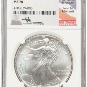 1995 Modern Bullion Coins (1995 Silver Eagle John Mercanti)