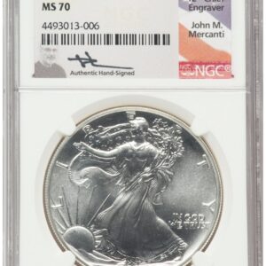 1989 Modern Bullion Coins (1989 Silver Eagle John Mercanti)