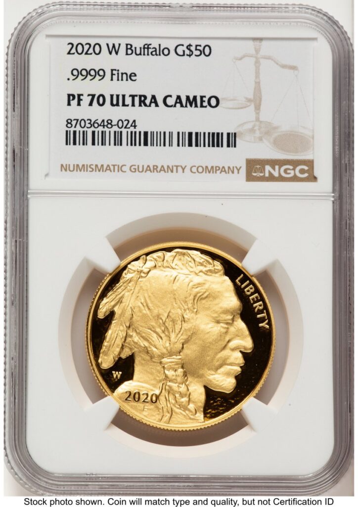 2020-W Modern Bullion Coins (2020-W Proof Gold Buffalo 1 oz Brown Label)