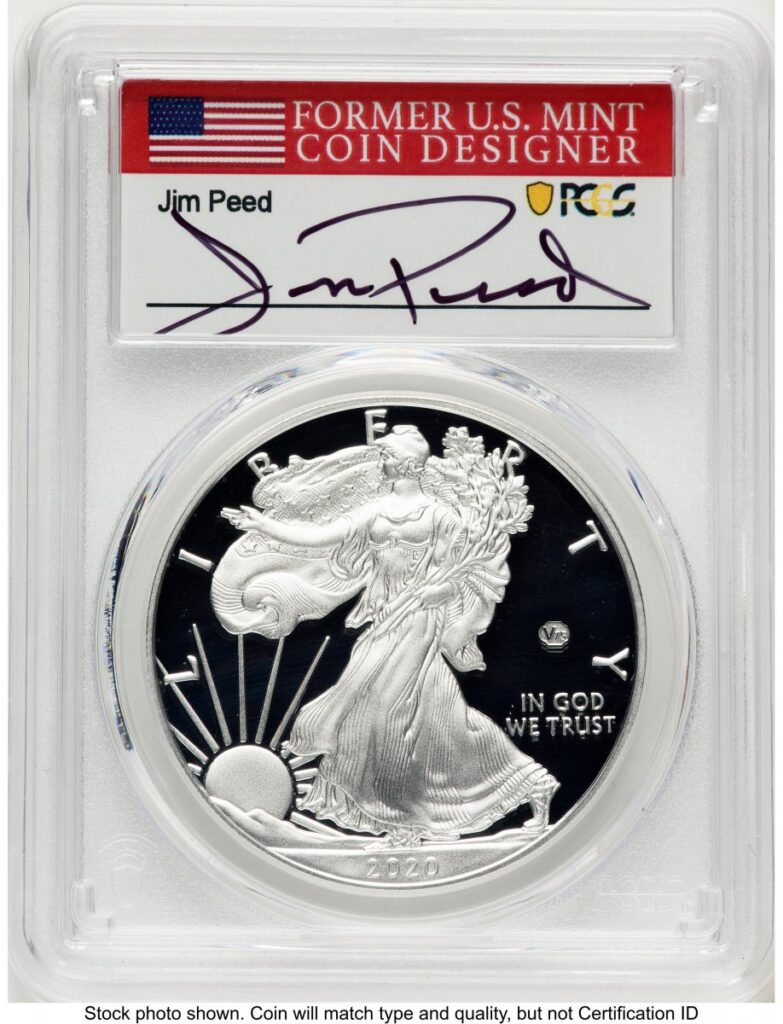 2020-W Modern Bullion Coins (2020-W Proof Silver Eagle V75 Privy 1 oz FDI Jim Peed)