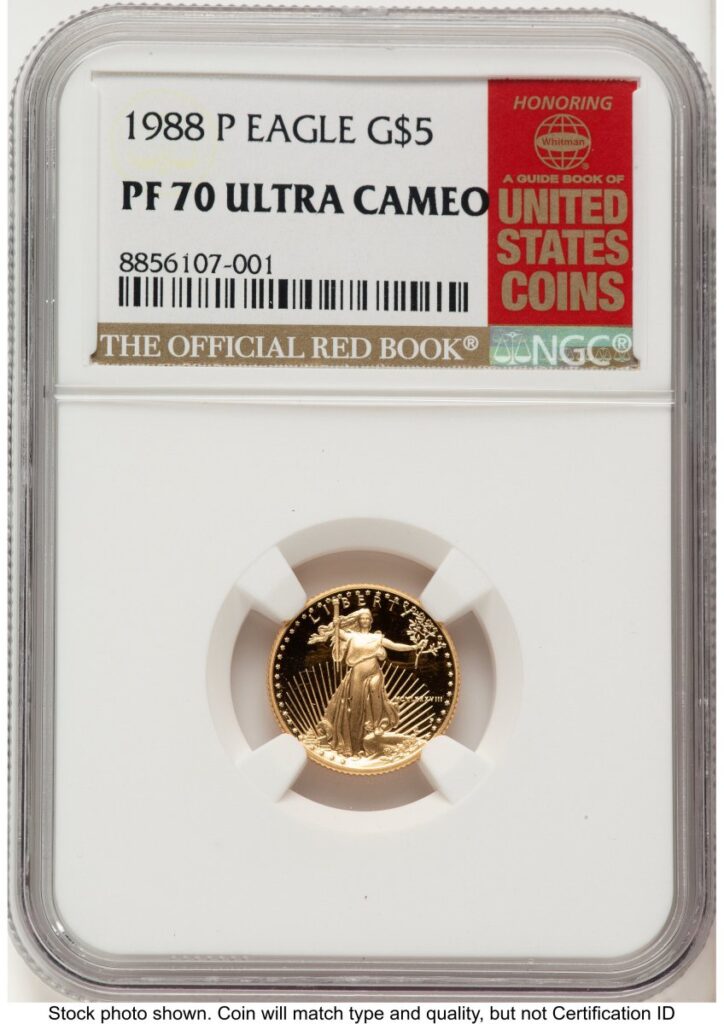 1988-P Modern Bullion Coins (1988-P Proof Gold Eagle 1/10 oz Red Book)