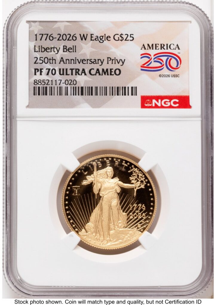 2026-W Modern Bullion Coins (2026-W Proof Gold Eagle 1/2 oz America 250 Label)