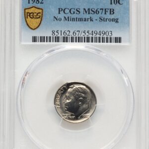 1982 Roosevelt Dimes (1982 10C NO P, FB PCGS Secure)