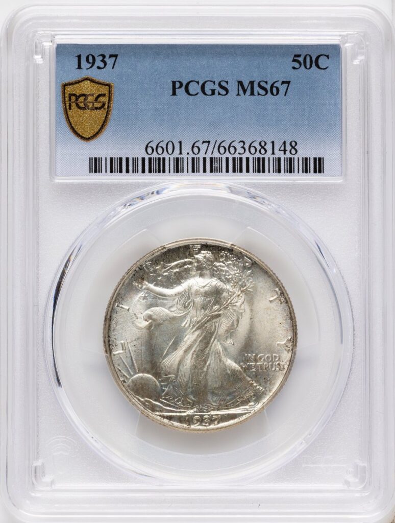 1937 Walking Liberty Half Dollars (1937 50C PCGS Secure)