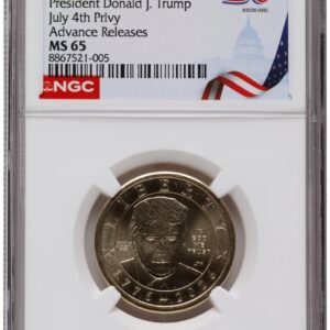 2026 Modern Bullion Coins (2026 Semiquincentennial President Donald J. Trump $1 (Privy Mark) AR America 250 Congress Building Label)