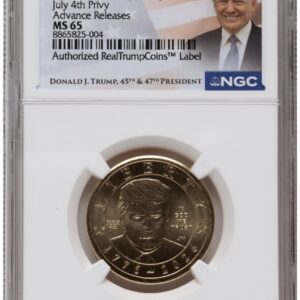 2026 Modern Bullion Coins (2026 Semiquincentennial President Donald J. Trump $1 (Privy Mark) AR Trump Label)
