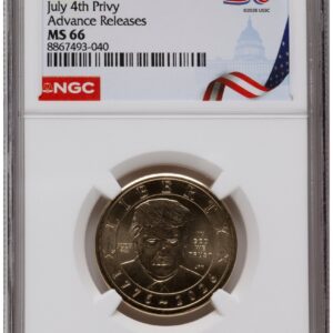 2026 Modern Bullion Coins (2026 Semiquincentennial President Donald J. Trump $1 (Privy Mark) AR America 250 Congress Building Label)