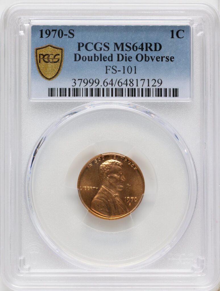 1970-S Lincoln Cents (1970-S 1C FS-101, MS, RD PCGS Secure)