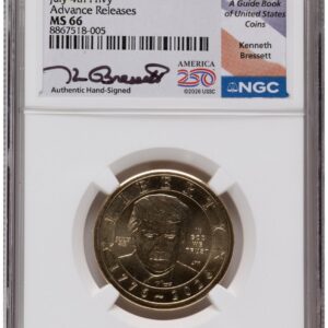 2026 Modern Bullion Coins (2026 Semiquincentennial President Donald J. Trump $1 (Privy Mark) AR Kenneth Bressett America 250 )