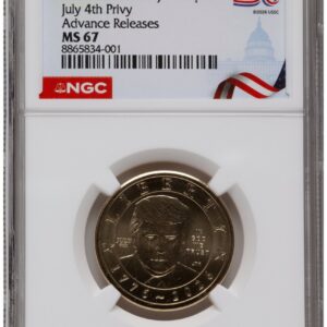 2026 Modern Bullion Coins (2026 Semiquincentennial President Donald J. Trump $1 (Privy Mark) AR America 250 Congress Building Label)
