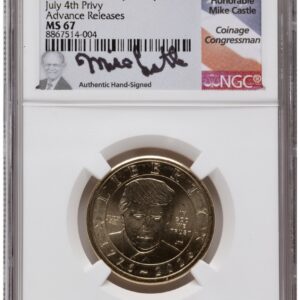 2026 Modern Bullion Coins (2026 Semiquincentennial President Donald J. Trump $1 (Privy Mark) AR Mike Castle)