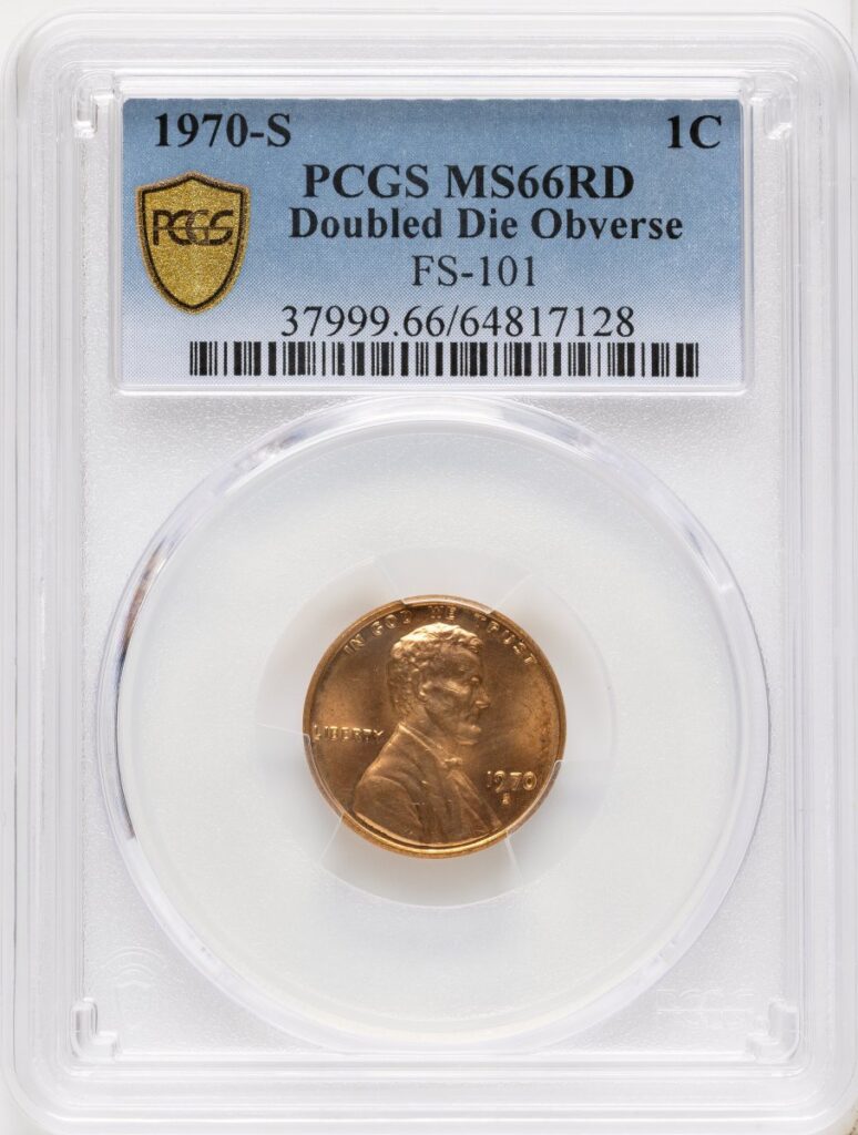 1970-S Lincoln Cents (1970-S 1C FS-101, MS, RD PCGS Secure)