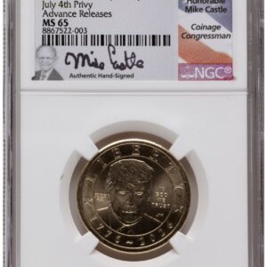 2026 Modern Bullion Coins (2026 Semiquincentennial President Donald J. Trump $1 (Privy Mark) AR Mike Castle)