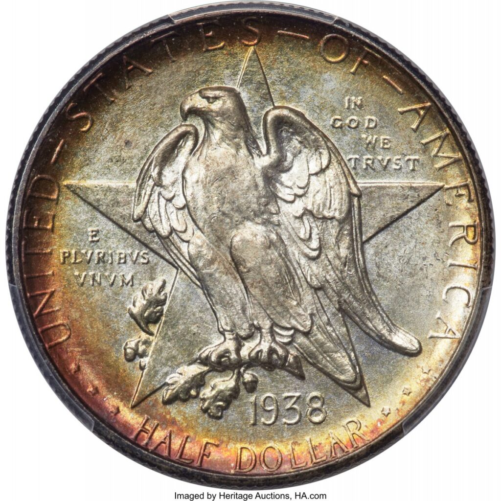 1938-D Commemorative Silver (1938-D 50C Texas, MS PCGS Secure)