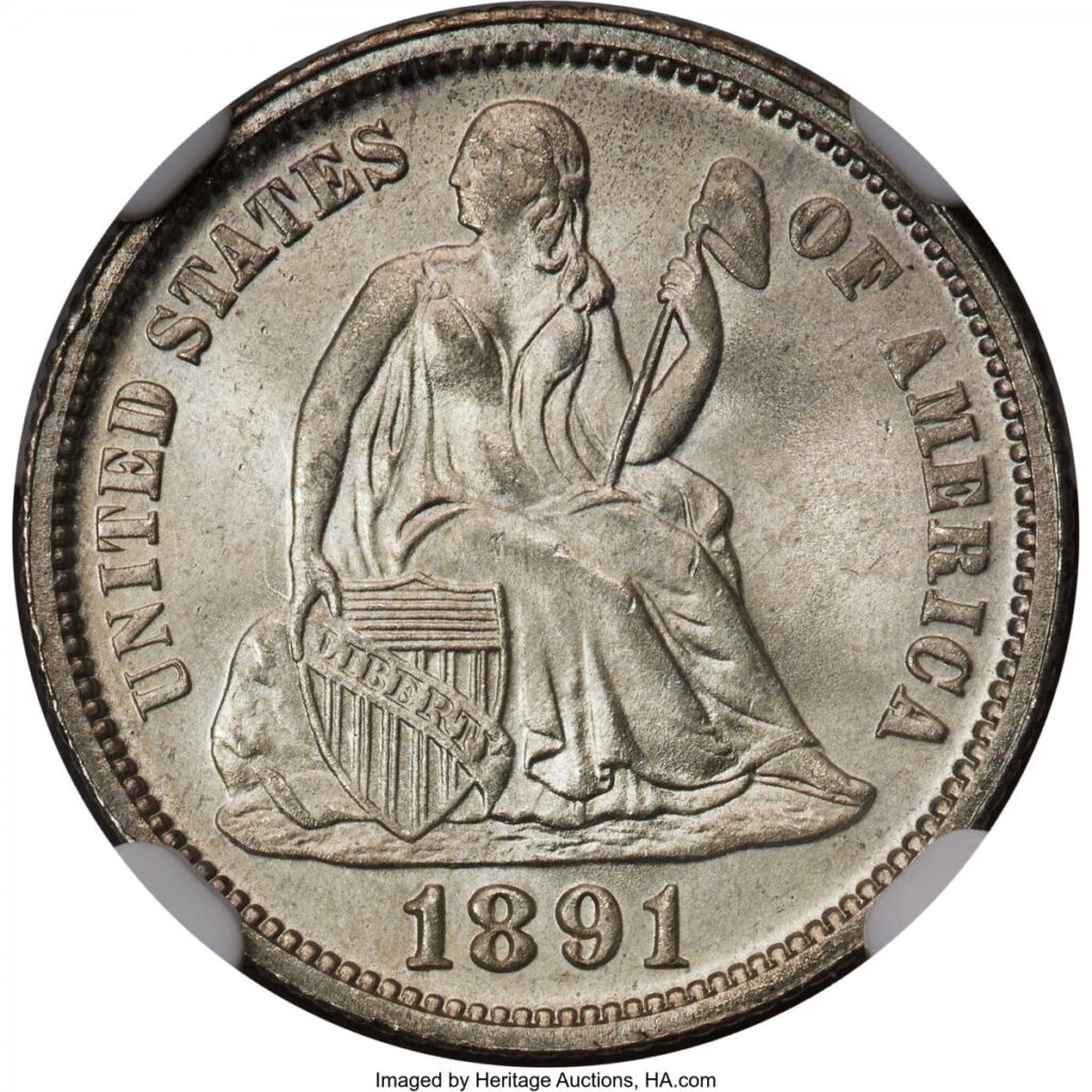1891-O Seated Dimes (1891-O 10C)