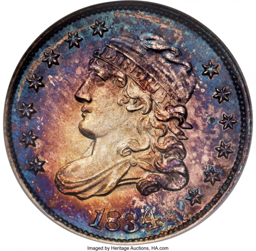 1834 Bust Half Dimes (1834 H10C LM-4)
