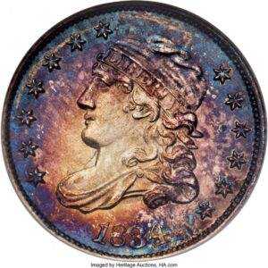 1834 Bust Half Dimes (1834 H10C LM-4)