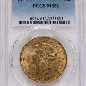 1877-S Liberty Double Eagles (1877-S $20 Blue Gradient)