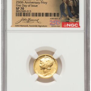 1000 Modern Bullion Coins (2026 2 Coin Best of the Mint 1916 Mercury Dime Gold 1/10 oz and Silver 1 oz Medal Set FDI America 250 John Hancock Label)