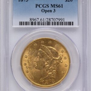 1873 Liberty Double Eagles (1873 $20 OPEN 3 Blue Gradient)