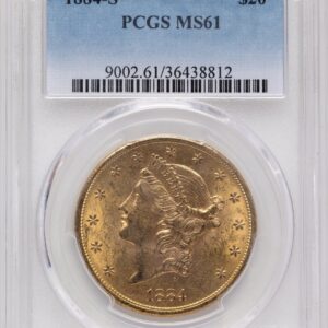 1884-S Liberty Double Eagles (1884-S $20 Blue Gradient)