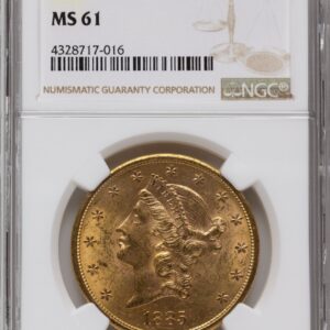 1885-S Liberty Double Eagles (1885-S $20 Brown Label)