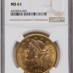 1884-S Liberty Double Eagles (1884-S $20 Brown Label)